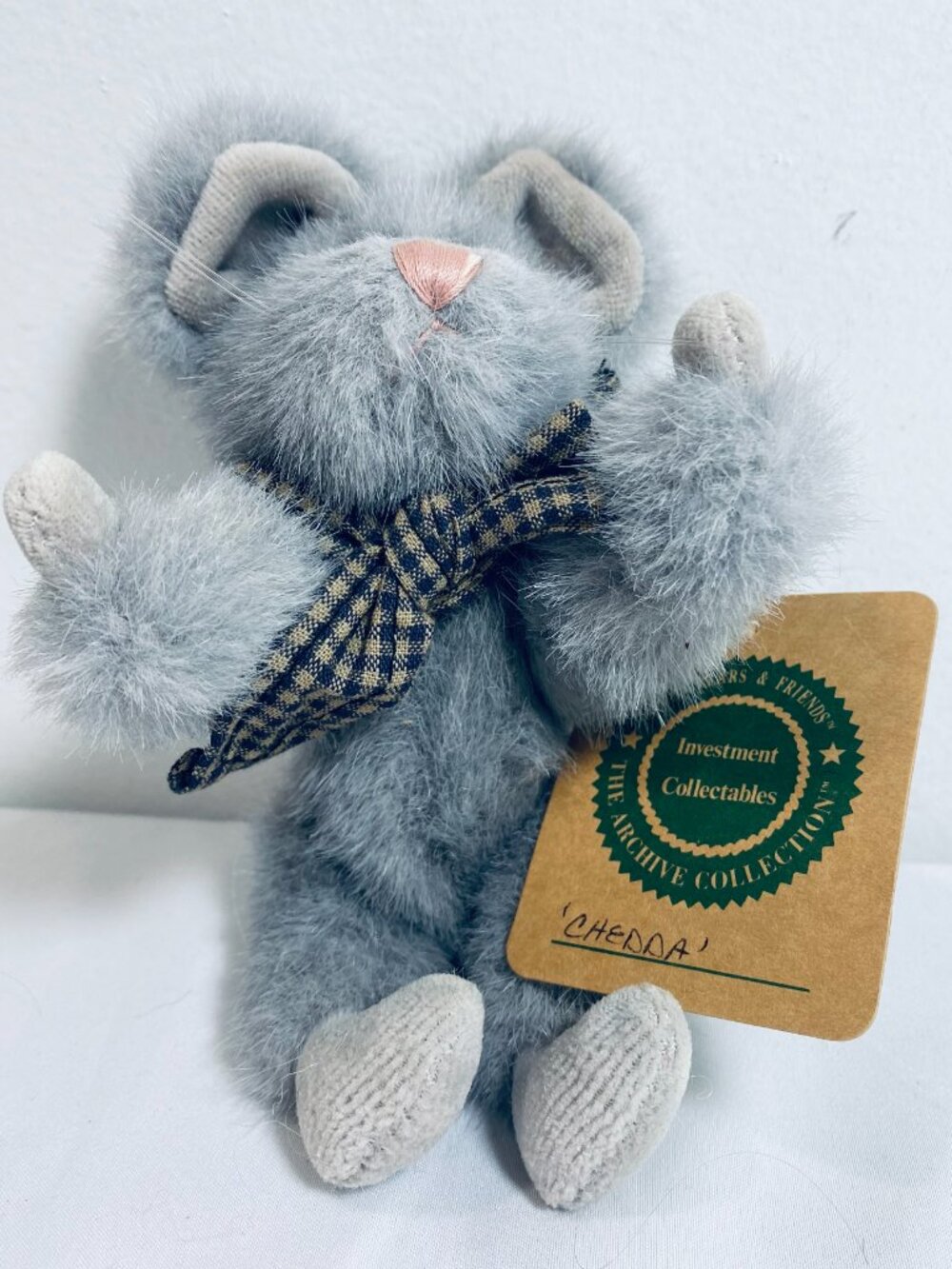 VNTG Boyds Bear "Chedda" Mouse 7" Jointed 1990's Retired EUC - Picture 3 of 9